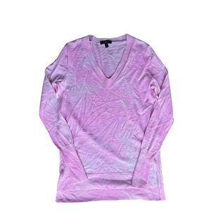J. Crew XS Merino Wool V-Neck lightweight pullover Sweater Pink Lightweight